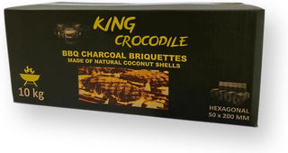 Presuoti kokoso kevalo anglies briketai King Crocodile, 10 kg