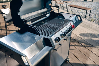 Enders Monroe Pro 4 SIK Turbo Shadow Gas Grill with Turbo Zone and Side Stove, Graphite Colours