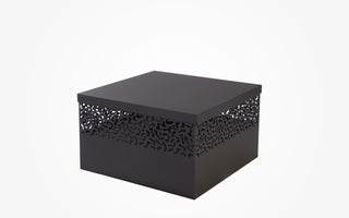 Outdoor fire pit with cooking grate Feu du Jardin Carre 750 Black