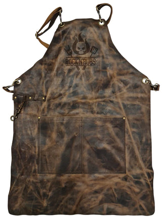 Leather apron Rock n Rubs, brown